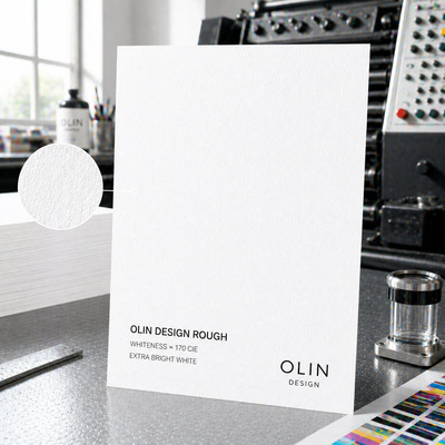 Olin Design, Rough Bright White, 300 g/m2 1