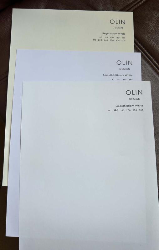 Olin, Smooth, Bright White, 120 g/m2